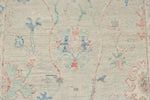 3x10 Gray and Ivory Turkish Oushak Runner