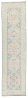 3x10 Gray and Ivory Turkish Oushak Runner