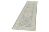 3x10 Gray and Ivory Turkish Oushak Runner