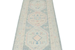 3x10 Gray and Ivory Turkish Oushak Runner