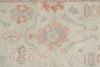 3x10 Blue and Ivory Turkish Oushak Runner