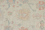3x10 Blue and Ivory Turkish Oushak Runner