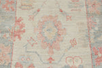 3x10 Blue and Ivory Turkish Oushak Runner