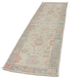 3x10 Blue and Ivory Turkish Oushak Runner