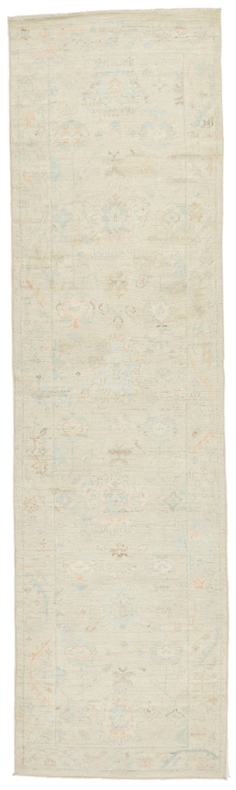 3x10 Ivory Turkish Oushak Runner