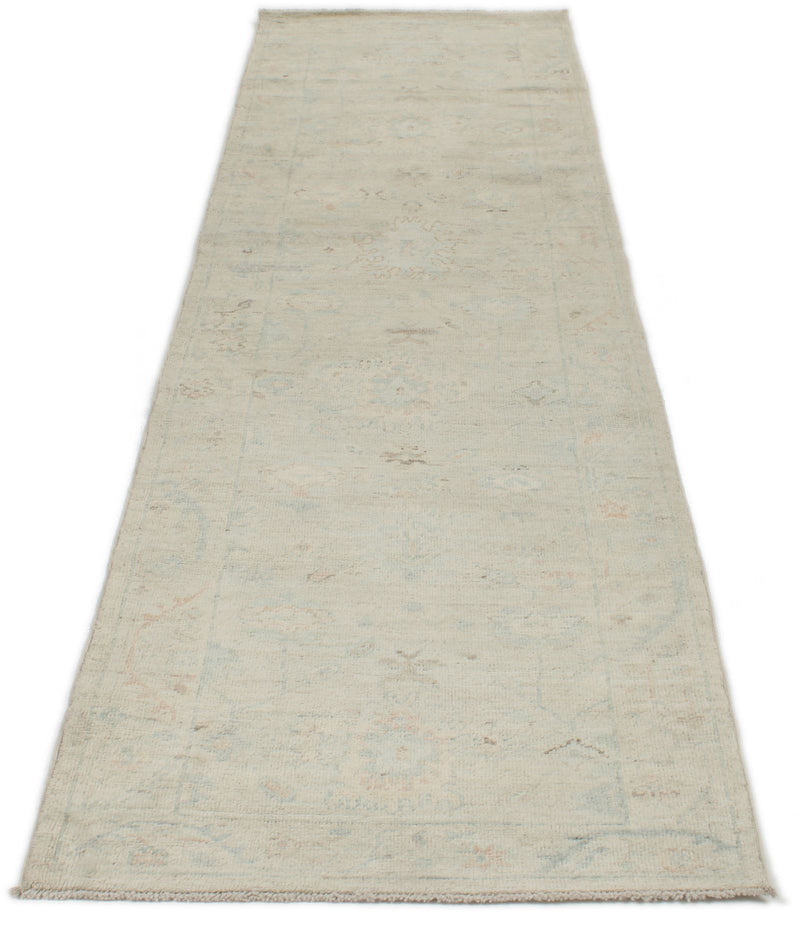 3x10 Ivory Turkish Oushak Runner