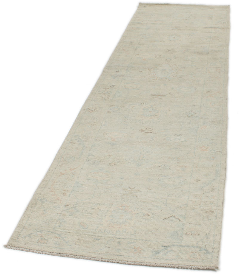 3x10 Ivory Turkish Oushak Runner