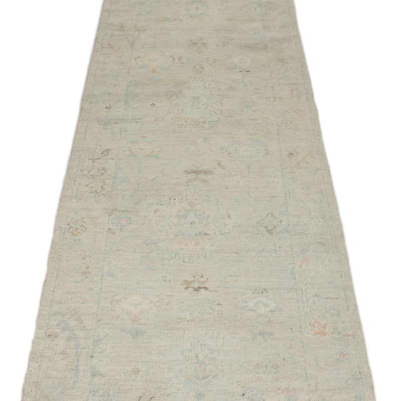 3x10 Ivory Turkish Oushak Runner