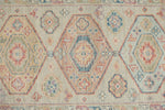 3x10 Beige and Multicolor Turkish Oushak Runner