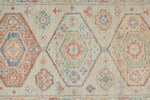 3x10 Beige and Multicolor Turkish Oushak Runner