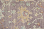 9x12 Purple and Ivory Turkish Oushak Rug