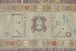 9x12 Purple and Ivory Turkish Oushak Rug