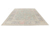 9x12 Light Green and Beige Turkish Oushak Rug