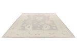 9x12 Gray and Ivory Turkish Oushak Rug