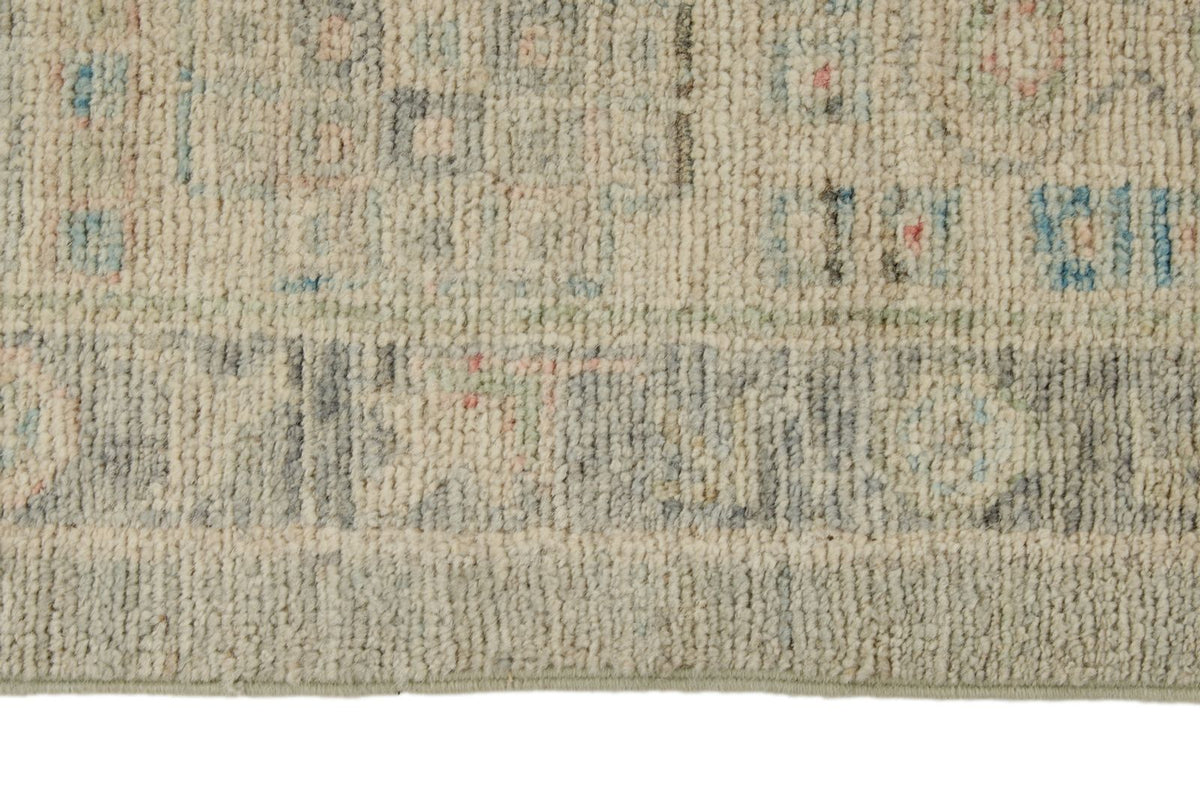 9x12 Gray and Ivory Turkish Oushak Rug