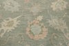 9x12 Light Green and Ivory Turkish Oushak Rug