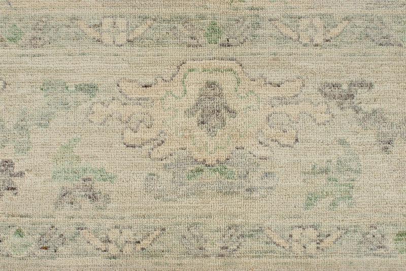 9x12 Gray and Ivory Turkish Oushak Rug