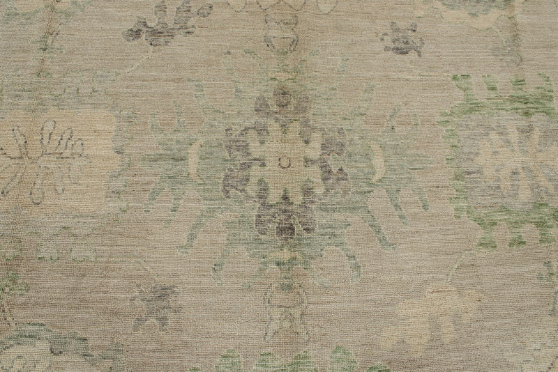 9x12 Gray and Ivory Turkish Oushak Rug