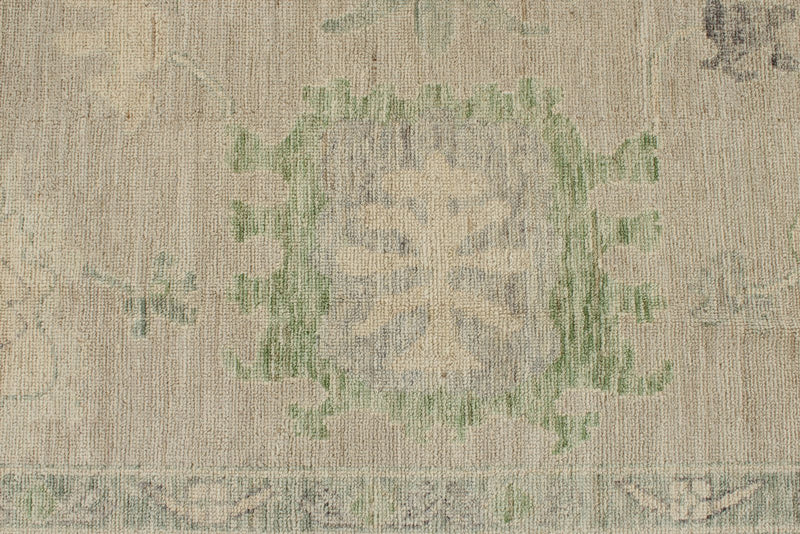 9x12 Gray and Ivory Turkish Oushak Rug