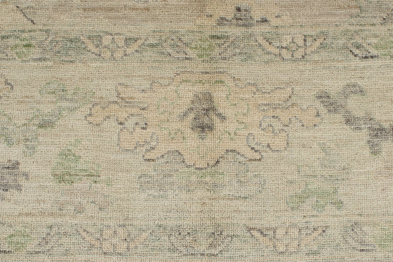 9x12 Gray and Ivory Turkish Oushak Rug