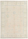 9x12 Gray and Ivory Turkish Oushak Rug