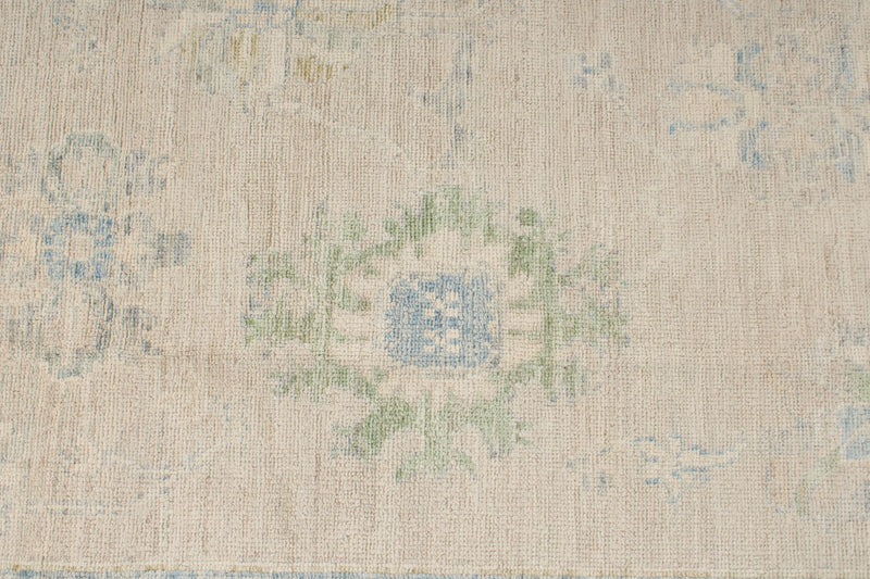 9x12 Gray and Ivory Turkish Oushak Rug