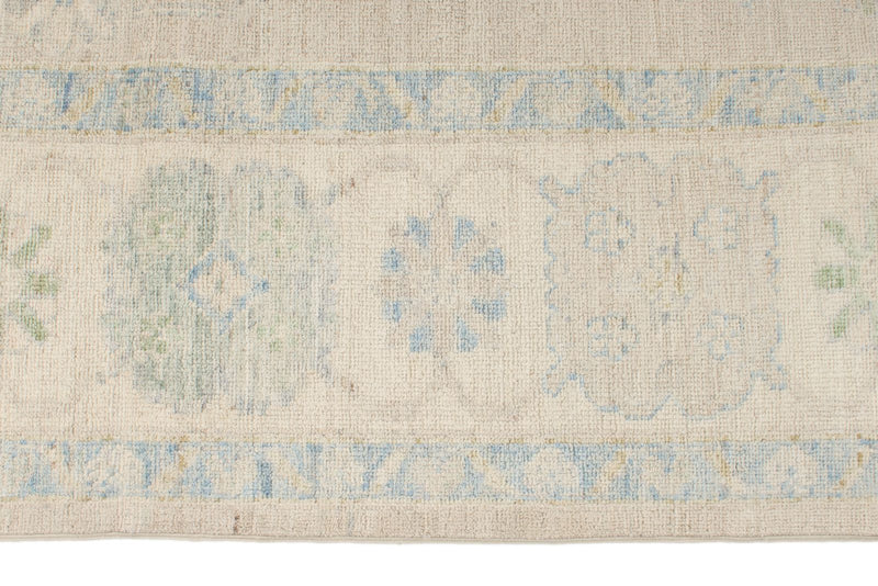 9x12 Gray and Ivory Turkish Oushak Rug