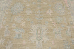 9x12 Light Gold and Ivory Turkish Oushak Rug