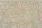 9x12 Light Gold and Ivory Turkish Oushak Rug