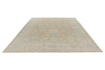 9x12 Light Gold and Ivory Turkish Oushak Rug