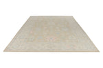 9x12 Light Gold and Ivory Turkish Oushak Rug