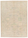 9x13 Gray and Ivory Turkish Oushak Rug