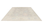 9x12 Gray and Ivory Turkish Oushak Rug