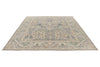 8x9 Gray and Beige Turkish Oushak Rug