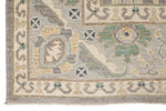 8x9 Gray and Beige Turkish Oushak Rug