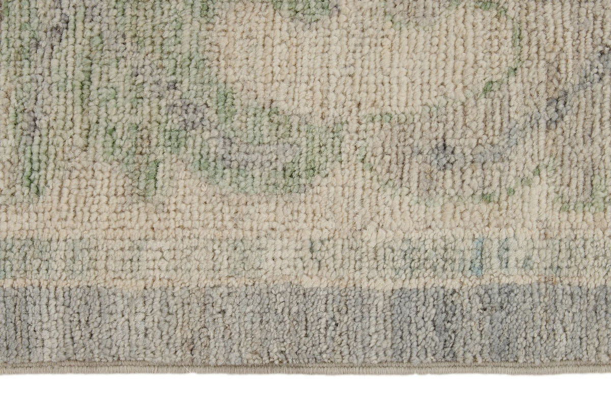 8x10 Gray and Ivory Turkish Oushak Rug