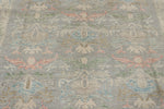 8x10 Gray and Ivory Turkish Oushak Rug