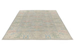 8x10 Gray and Ivory Turkish Oushak Rug