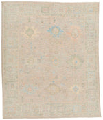 8x10 Light Purple and Ivory Turkish Oushak Rug