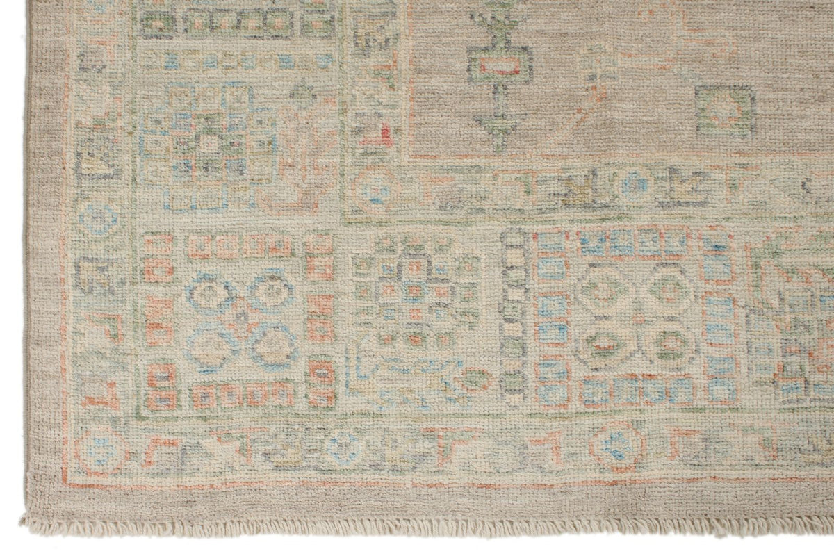 8x10 Light Purple and Ivory Turkish Oushak Rug