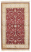 3x5 Red and Ivory Turkish Silk Rug