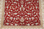 3x5 Red and Ivory Turkish Silk Rug