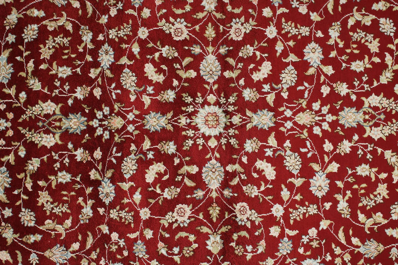 3x5 Red and Ivory Turkish Silk Rug