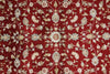 3x5 Red and Ivory Turkish Silk Rug