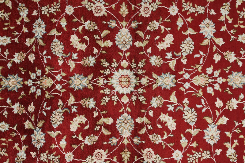 3x5 Red and Ivory Turkish Silk Rug