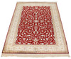 3x5 Red and Ivory Turkish Silk Rug