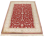 3x5 Red and Ivory Turkish Silk Rug