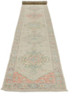 3x16 Ivory and Multicolor Turkish Oushak Runner