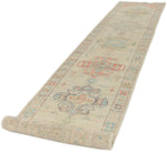 3x16 Ivory and Multicolor Turkish Oushak Runner