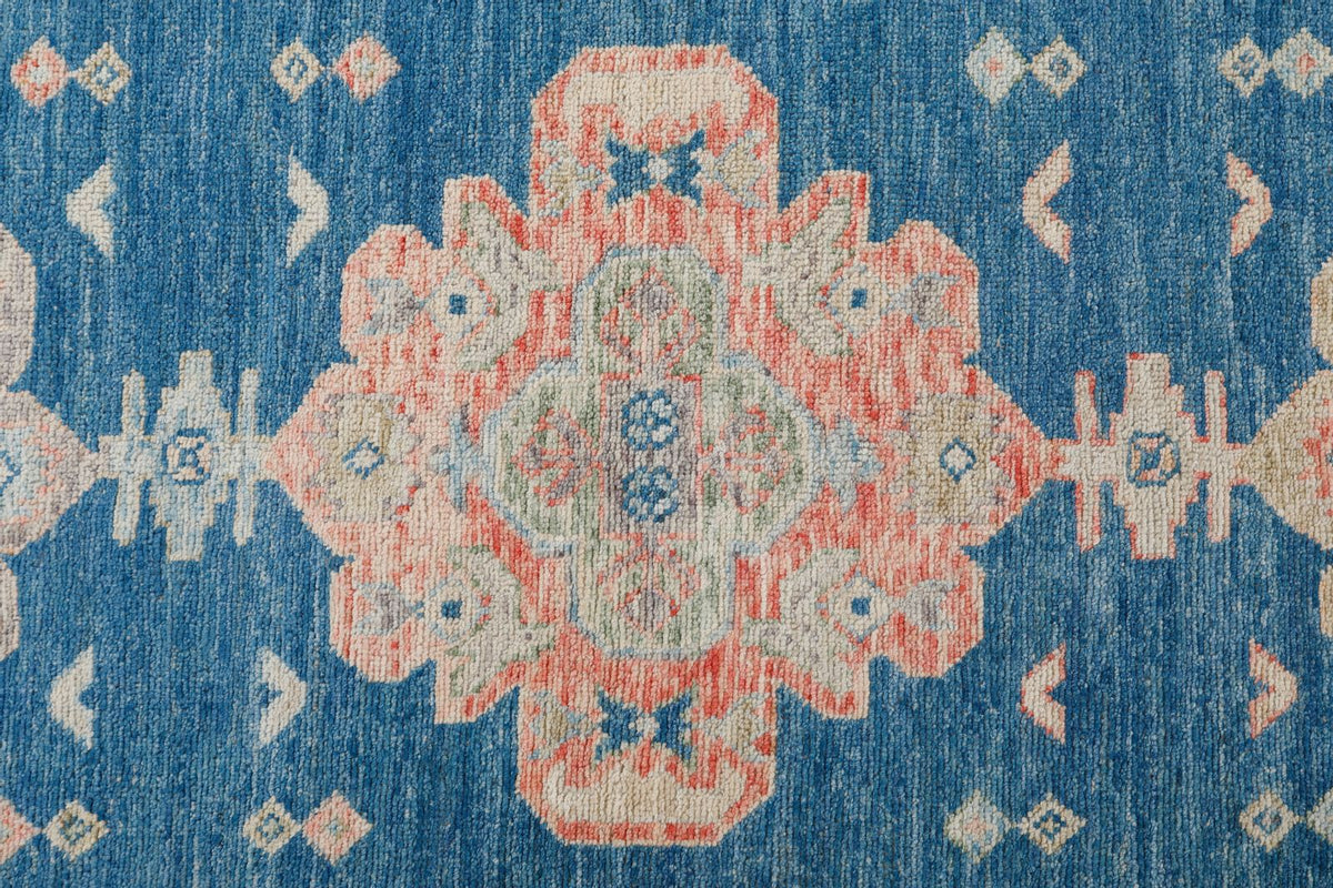 3x17 Navy and Ivory Oushak Runner